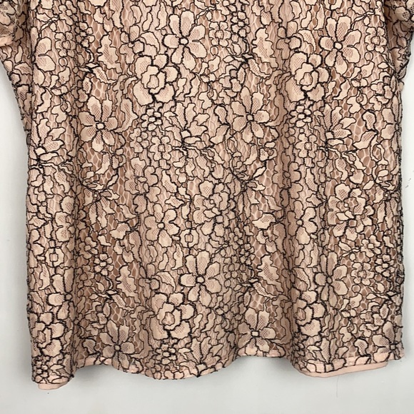 Karl Lagerfeld 10 Lace Bow Top Blouse Blush Pink - Picture 5 of 10